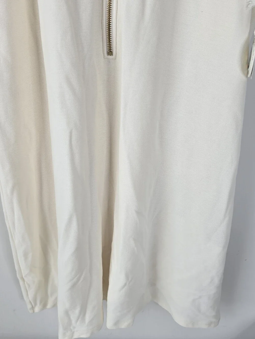 NWT Spartina 449 Keira Tennis Dress Pearl White Cotton XL Golf Pickleball Sporty